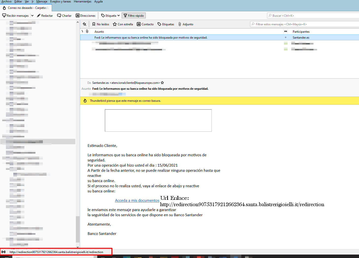 Analisis correo malicioso